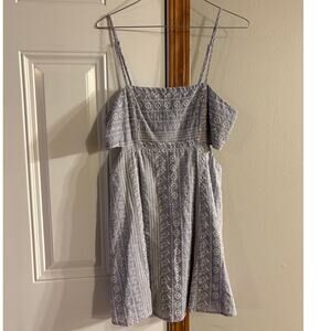 Altar'd State light blue dress with white embroidered floral size medium